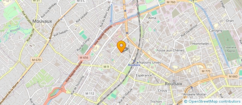 localisation de l'entreprise MONSIEUR ANDRE HIBON  ROUBAIX