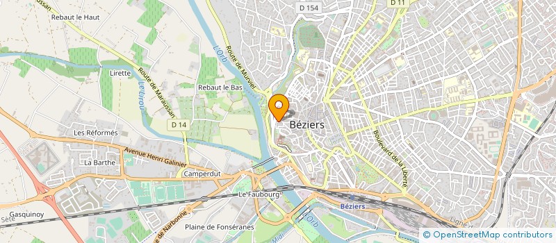 localisation de l'entreprise MONSIEUR ANDRE JALABERT  BEZIERS