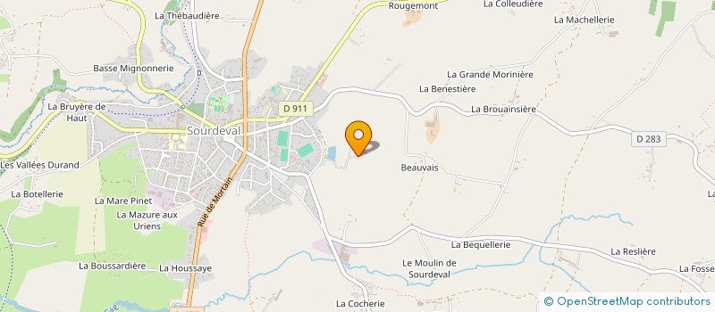 localisation de l'entreprise MONSIEUR ANDRE JOUIN  SOURDEVAL