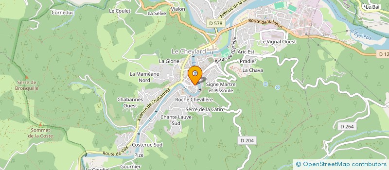 localisation de l'entreprise MONSIEUR ANDRE JOUVE  LE CHEYLARD