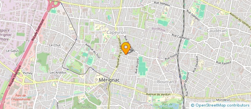 localisation de l'entreprise MONSIEUR ANDRE JUILLET  MERIGNAC