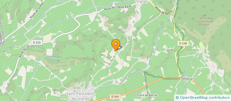 localisation de l'entreprise MONSIEUR ANDRE JULIAN  ROUSSET-LES-VIGNES