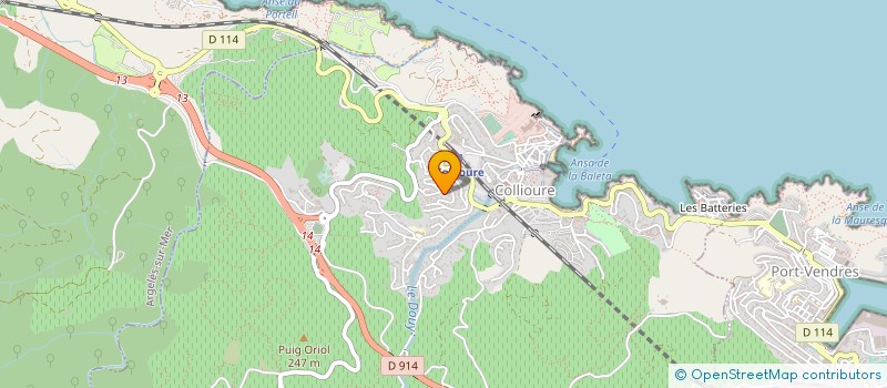 localisation de l'entreprise MONSIEUR ANDRE JURINE  COLLIOURE