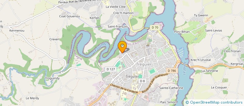 localisation de l'entreprise MONSIEUR ANDRE KACZEROWSKI  TREGUIER