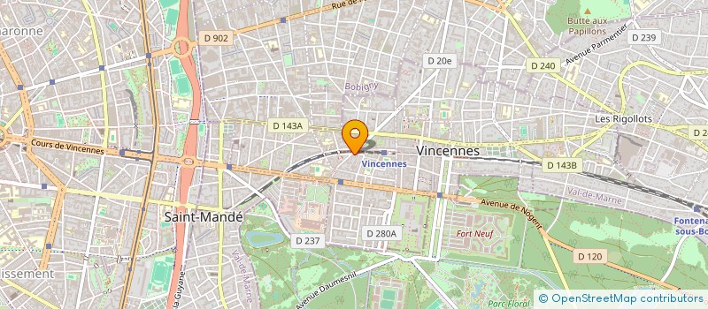 localisation de l'entreprise MONSIEUR ANDRE KAMINKER  VINCENNES