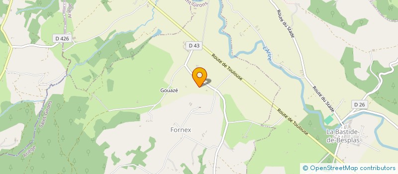 localisation de l'entreprise MONSIEUR ANDRE KUEMA à LA BASTIDE-DE-BESPLAS
