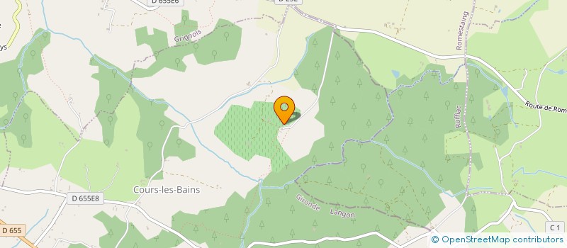 localisation de l'entreprise MONSIEUR ANDRE LABARCHEDE  COURS-LES-BAINS