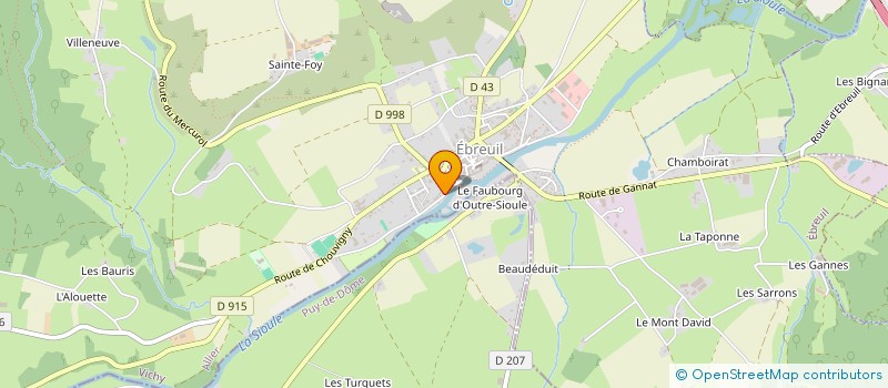 localisation de l'entreprise MONSIEUR ANDRE LAKATOS  EBREUIL