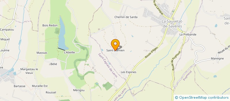 localisation de l'entreprise MONSIEUR ANDRE LAPEYRE à LA SAUVETAT DE SAVERES