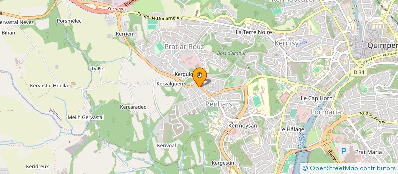 localisation de l'entreprise MONSIEUR ANDRE LE BRAS  QUIMPER