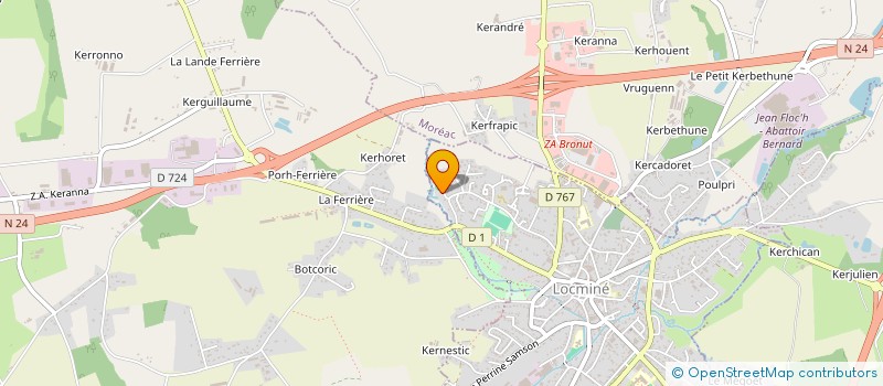 localisation de l'entreprise MONSIEUR ANDRE LE TOQUIN  LOCMINE