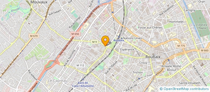 localisation de l'entreprise MONSIEUR ANDRE LECOMTE  ROUBAIX