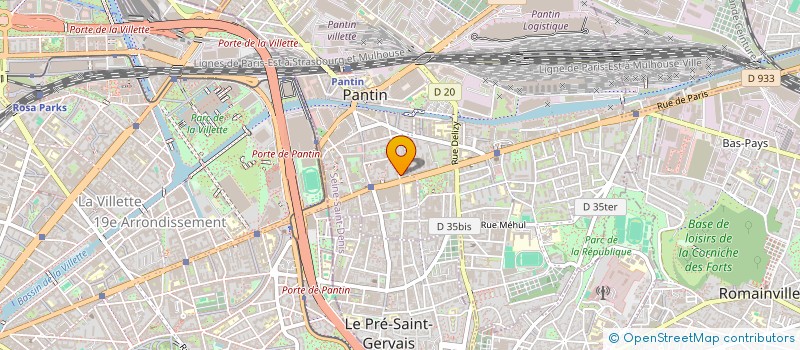 localisation de l'entreprise MONSIEUR ANDRE LEGER  PANTIN