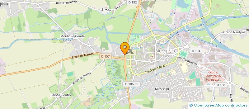 localisation de l'entreprise MONSIEUR ANDRE LEWYLLIE  AIRE-SUR-LA-LYS