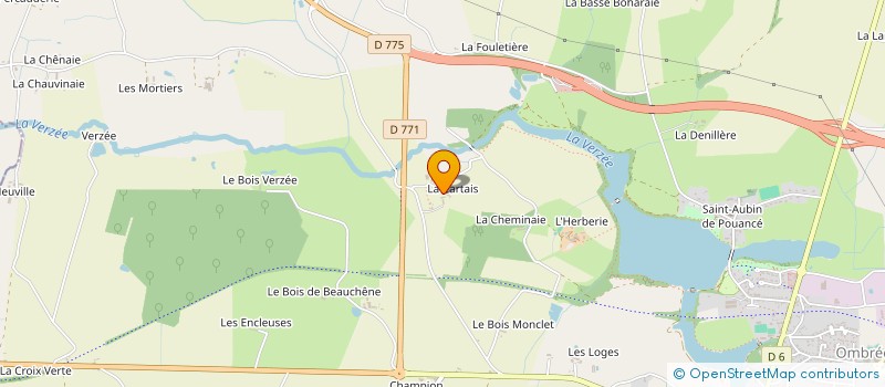 localisation de l'entreprise MONSIEUR ANDRE MALAUNAIS à OMBREE D'ANJOU