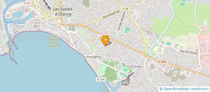 localisation de l'entreprise MONSIEUR ANDRE MARTIN à LES SABLES D'OLONNE