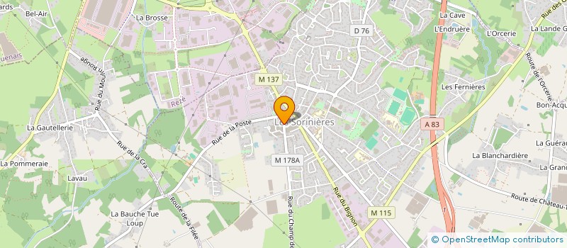 localisation de l'entreprise MONSIEUR ANDRE MENARD  LES SORINIERES