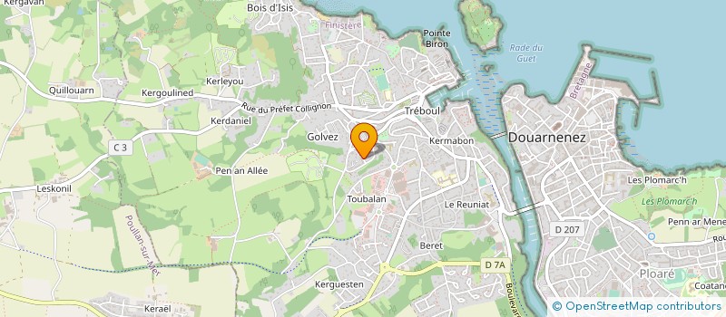 localisation de l'entreprise MONSIEUR ANDRE MOALLIC à DOUARNENEZ