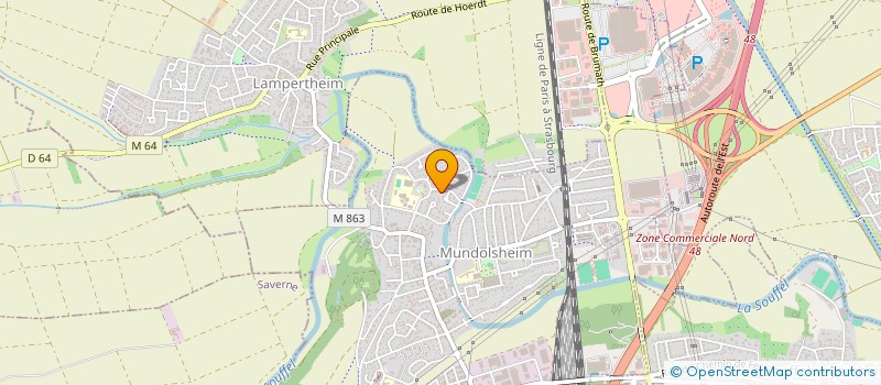 localisation de l'entreprise MONSIEUR ANDRE MULLER  MUNDOLSHEIM