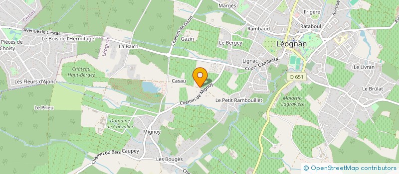 localisation de l'entreprise MONSIEUR ANDRE MURET  LEOGNAN