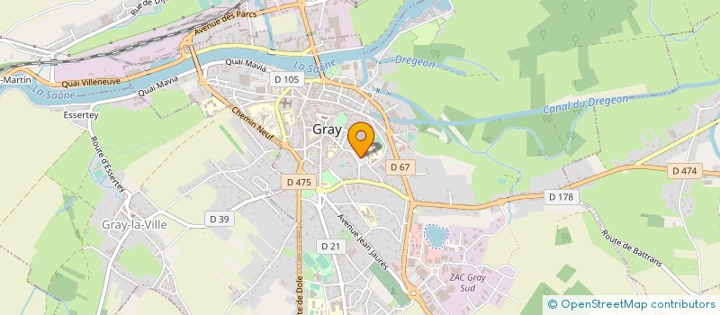 localisation de l'entreprise MONSIEUR ANDRE NICOULIN  GRAY