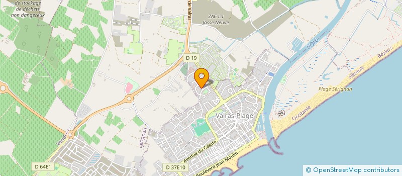 localisation de l'entreprise MONSIEUR ANDRE PASSALACQUA  VALRAS-PLAGE