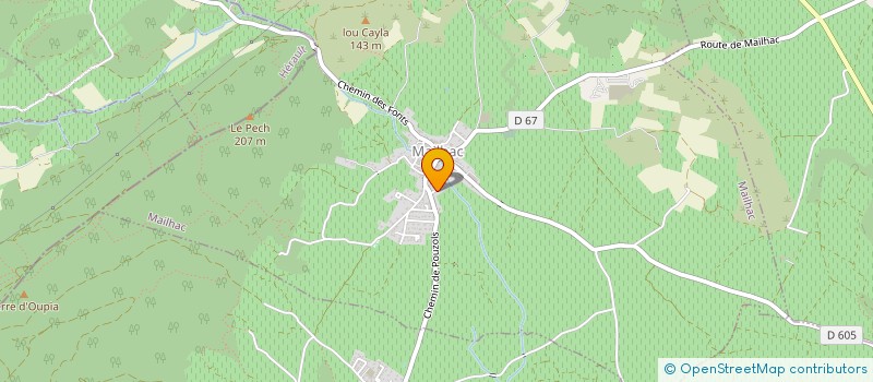 localisation de l'entreprise MONSIEUR ANDRE PASSEBOSC  MAILHAC