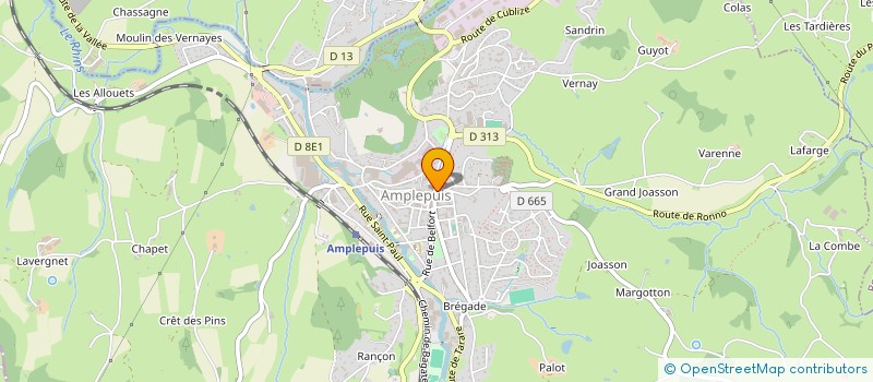 localisation de l'entreprise MONSIEUR ANDRE PERRET  AMPLEPUIS