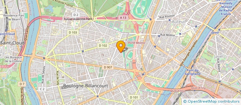 localisation de l'entreprise MONSIEUR ANDRE PERRIERE à BOULOGNE-BILLANCOURT