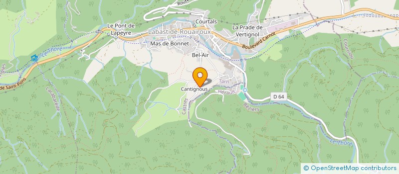 localisation de l'entreprise MONSIEUR ANDRE PEYRE  LABASTIDE-ROUAIROUX