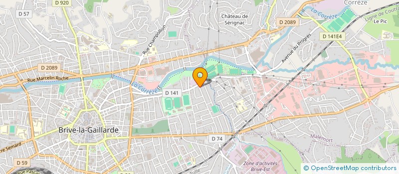 localisation de l'entreprise MONSIEUR ANDRE PIGEAULT  BRIVE-LA-GAILLARDE