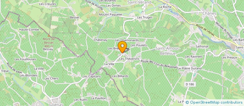 localisation de l'entreprise MONSIEUR ANDRE POITEVIN  SAINT-AMOUR-BELLEVUE