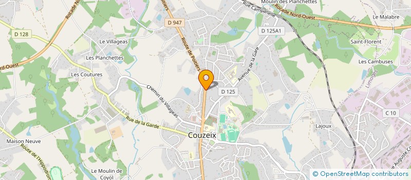 localisation de l'entreprise MONSIEUR ANDRE POKAM à COUZEIX