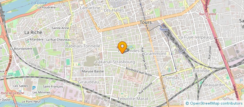 localisation de l'entreprise MONSIEUR ANDRE POMMEREAU à TOURS