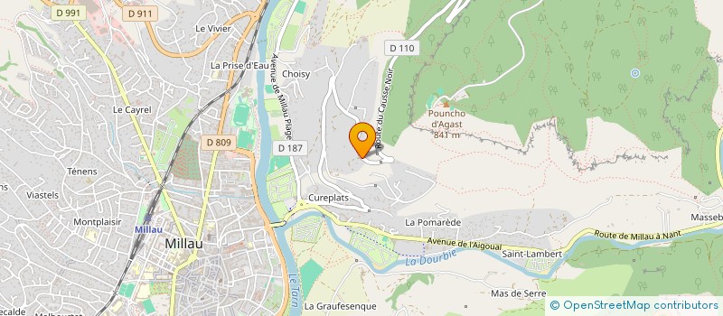 localisation de l'entreprise MONSIEUR ANDRE PRIVAT  MILLAU