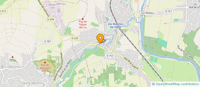 localisation de l'entreprise MONSIEUR ANDRE PUEYO  LES MARTRES-DE-VEYRE