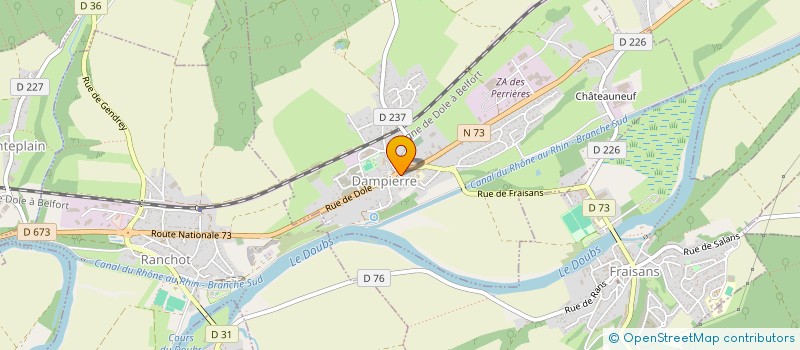 localisation de l'entreprise MONSIEUR ANDRE QUANTIN à DAMPIERRE