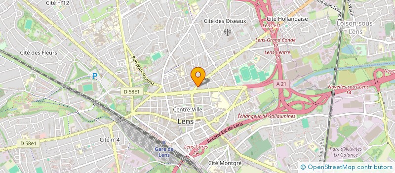 localisation de l'entreprise MONSIEUR ANDRE QUILLIOT  LENS