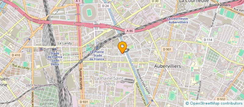 localisation de l'entreprise MONSIEUR ANDRE RADASANU  AUBERVILLIERS