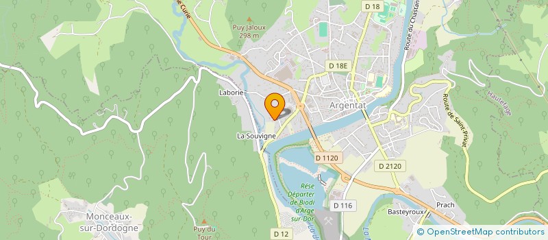 localisation de l'entreprise MONSIEUR ANDRE REBOLLO  ARGENTAT-SUR-DORDOGNE