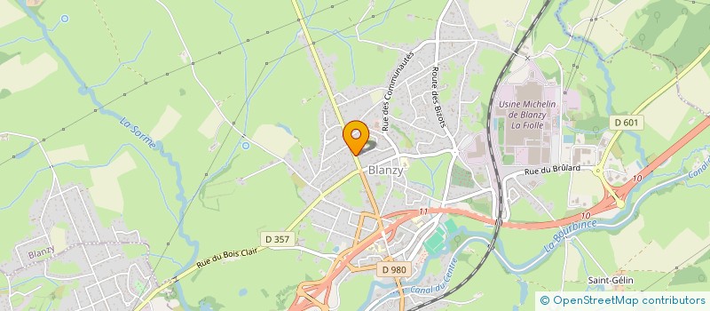 localisation de l'entreprise MONSIEUR ANDRE RENIAUD  BLANZY