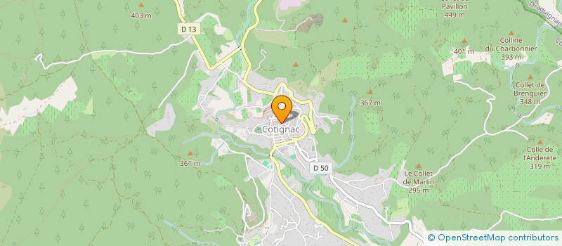localisation de l'entreprise MONSIEUR ANDRE RICHARD à COTIGNAC