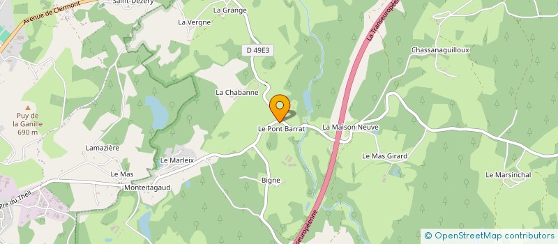 localisation de l'entreprise MONSIEUR ANDRE ROCHE  SAINT-FREJOUX