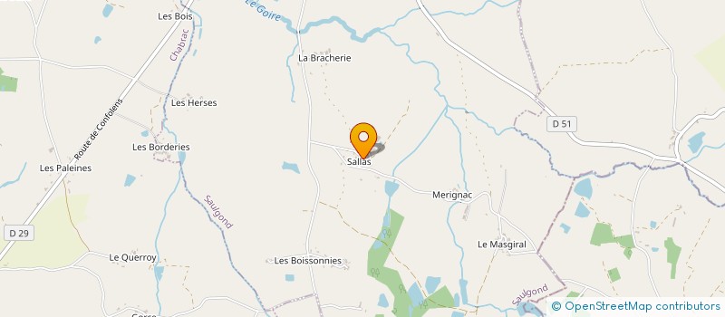 localisation de l'entreprise MONSIEUR ANDRE ROCHER à SAULGOND