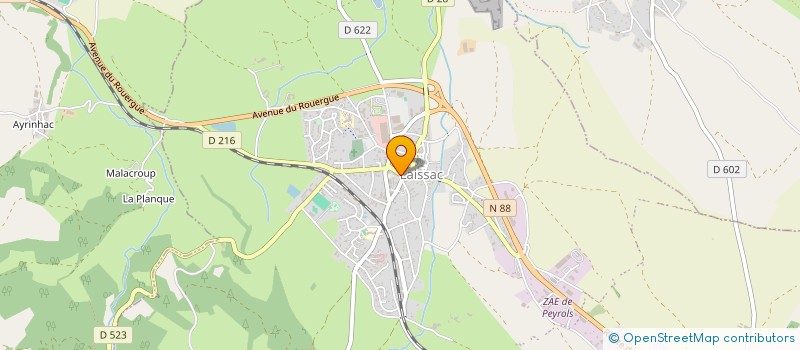 localisation de l'entreprise MONSIEUR ANDRE ROQUES  LAISSAC-SEVERAC L'EGLISE