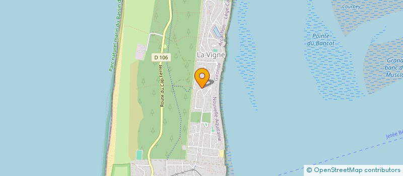 localisation de l'entreprise MONSIEUR ANDRE ROUAS  LEGE-CAP-FERRET