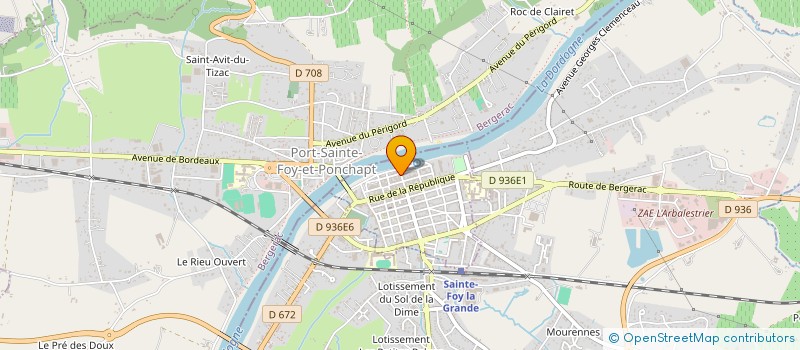 localisation de l'entreprise MONSIEUR ANDRE ROUSSARIE  SAINTE-FOY-LA-GRANDE