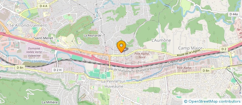 localisation de l'entreprise MONSIEUR ANDRE ROUSSET ROUVIERE  LA PENNE-SUR-HUVEAUNE