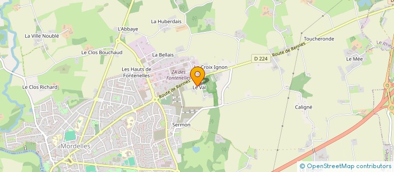 localisation de l'entreprise MONSIEUR ANDRE ROUVEL à MORDELLES
