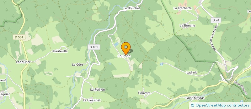 localisation de l'entreprise MONSIEUR ANDRE ROUX  RIOTORD